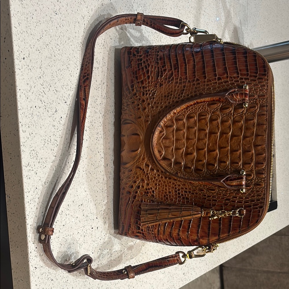 Brahmin Brown Crossbody Bag with Elegant Design